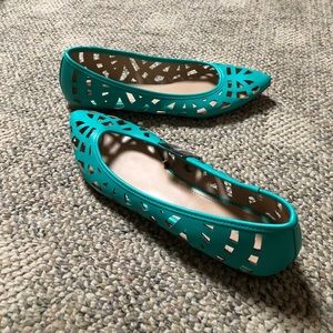 Teal Express Flats Size 9 NWT